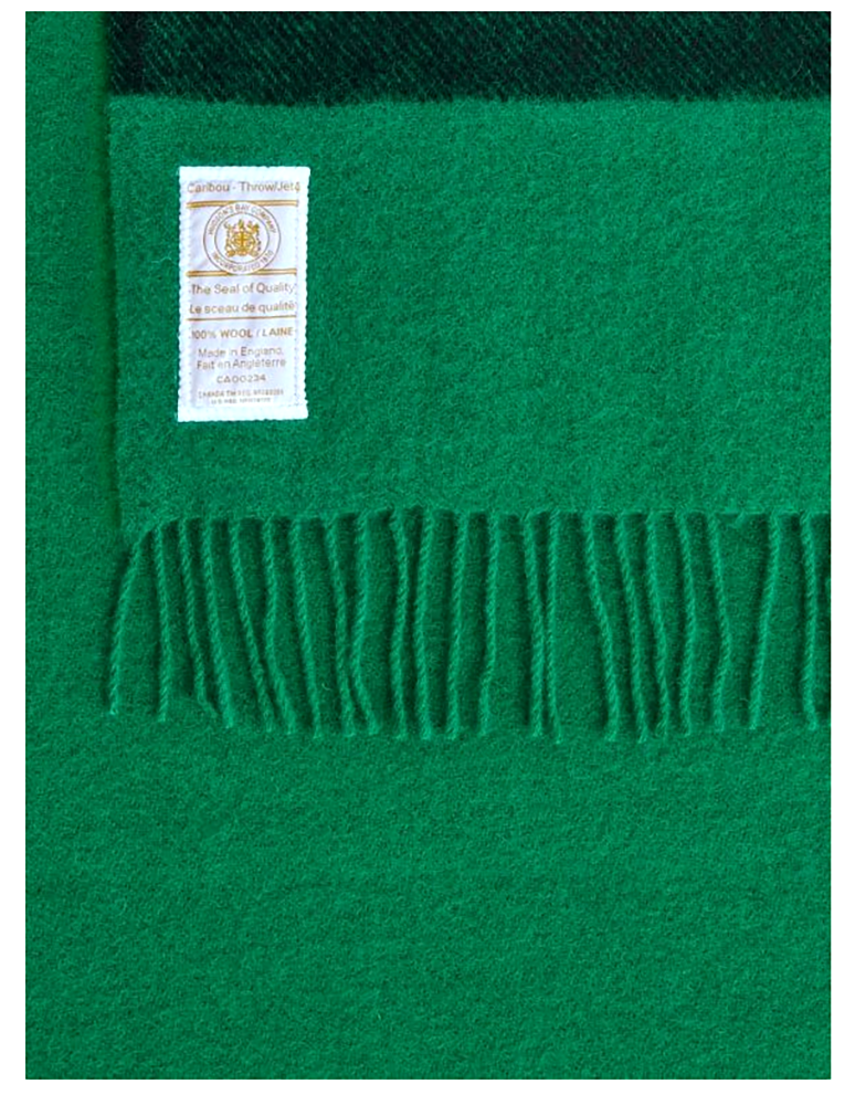 Hudson's Bay Company Caribou Wool Throw Green - 100% wool