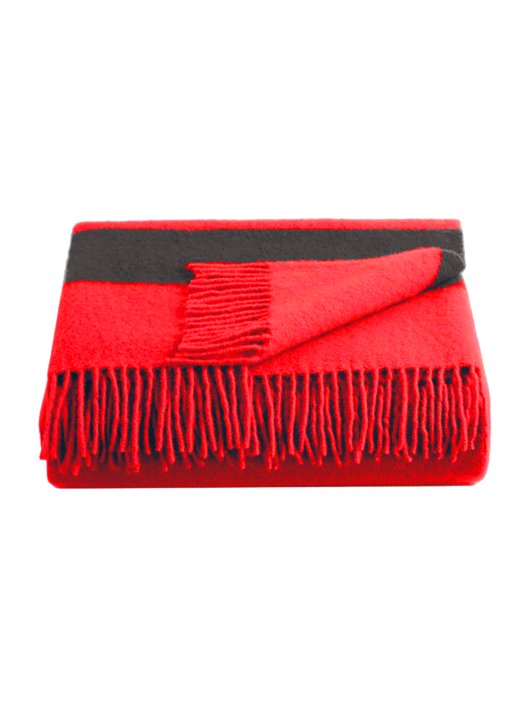 Hudson's Bay Company Caribou Wool Throw Scarlet - 100% wool