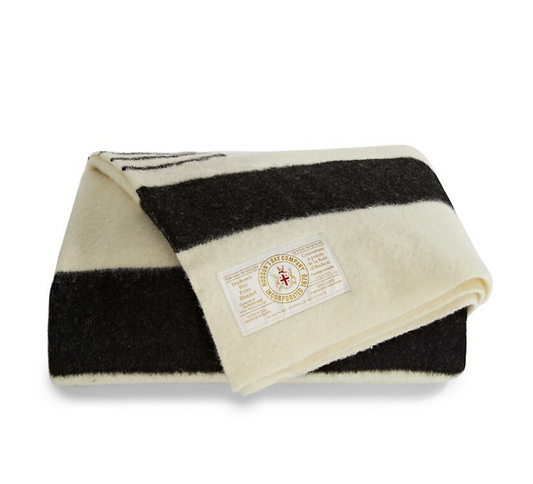 Hudson's Bay Company Wool Blanket Oxford White -  100% Wool