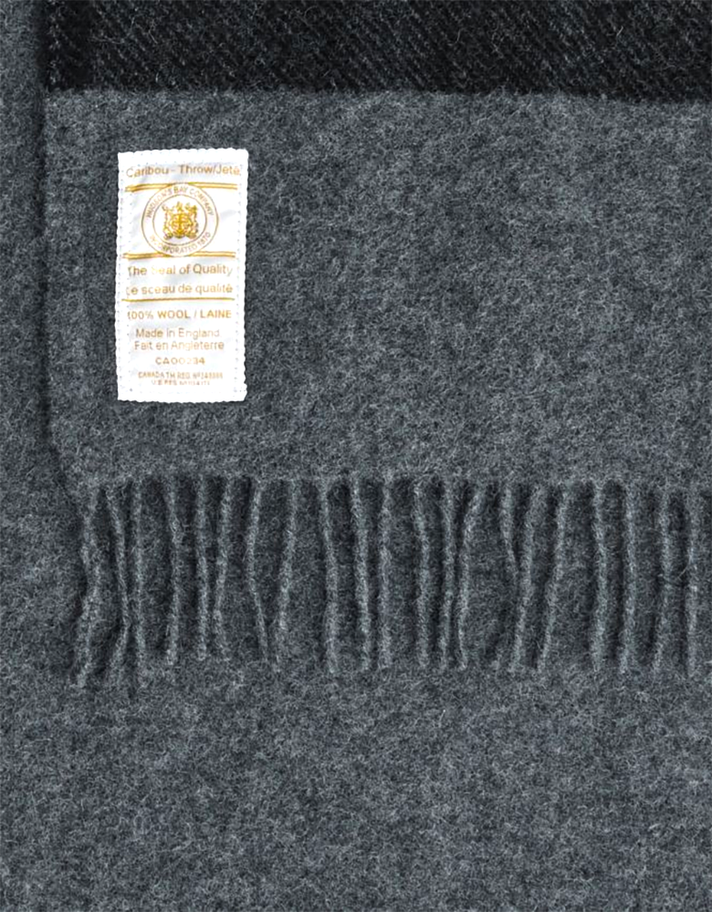 Hudson's Bay Company Caribou Wool Throw Charcoal - 100% wool